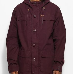 Goodstock IV Burgundy Hooded Parka Jacket from Globe size medium